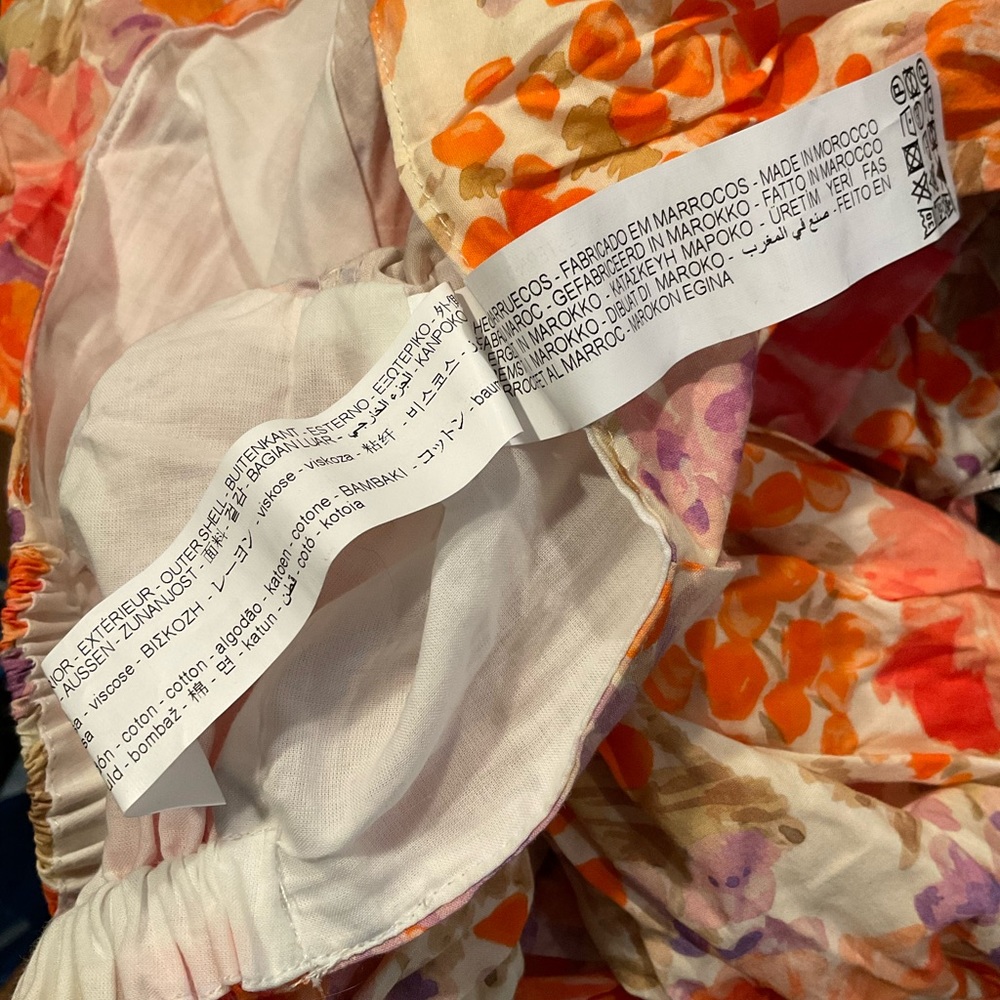 “ZARA” ORANGE FLORAL Crop Top. - Picture 9 of 15